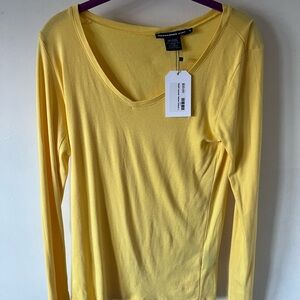 Ralph Lauren Yellow Long Sleeve Women's Tee